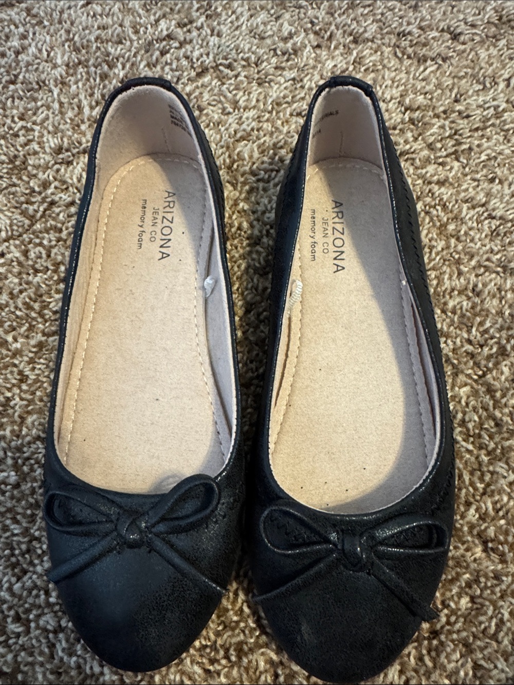 Arizona Jean Company Black Bow Ballet Flats